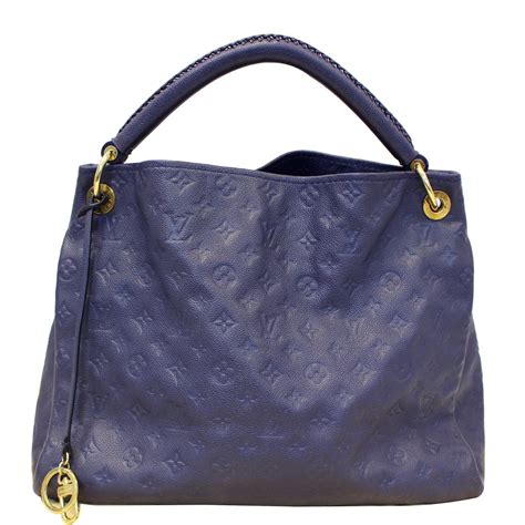 lv blue leather bag